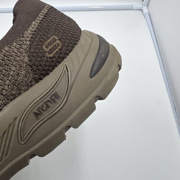 Skechers Arch Fit Motley Vaseo Mens 9.5 Brown Casual Comfort Shoes Slip On main image 7